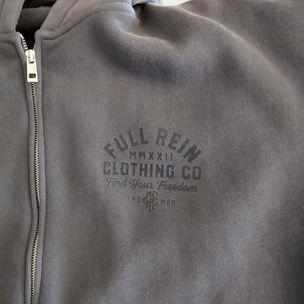 The Charcoal - Men's Zip Up Hoodie