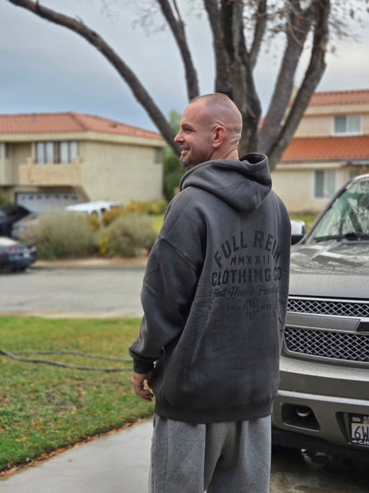 The Charcoal - Men's Zip Up Hoodie