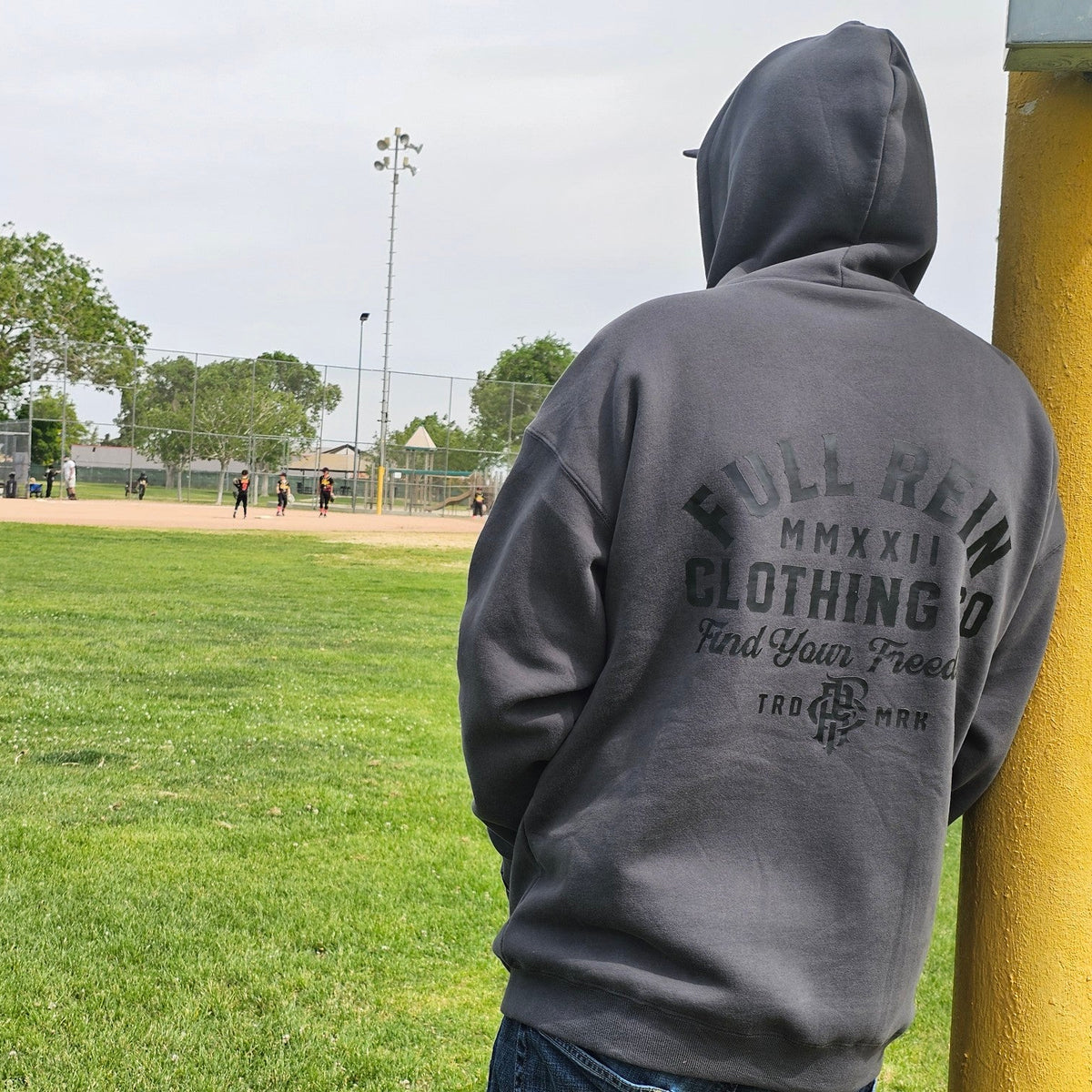The Charcoal - Men's Zip Up Hoodie