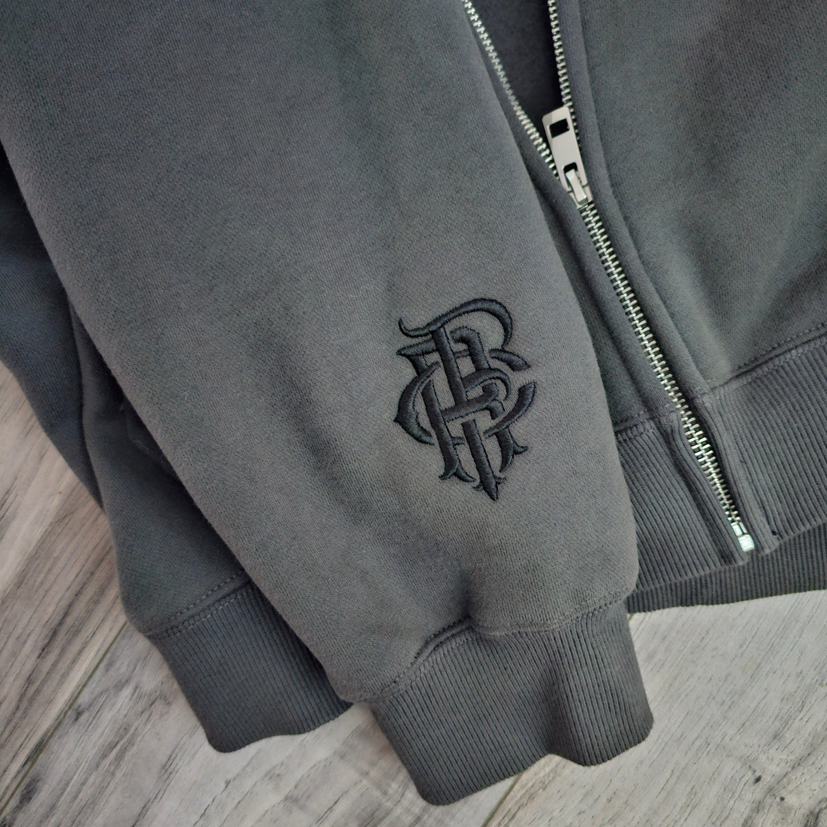 The Charcoal - Men's Zip Up Hoodie